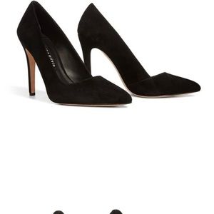 Alice + Olivia Dina Heel Black Suede // 8